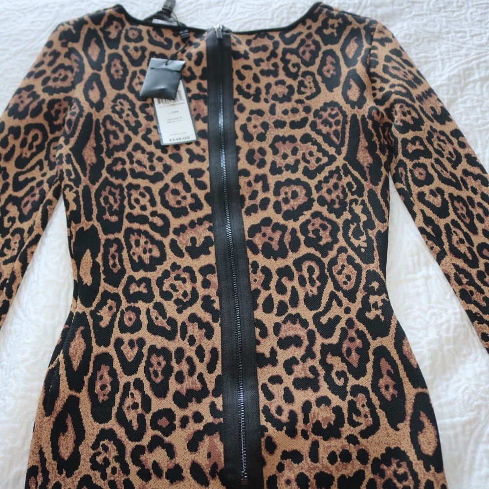 Bcbg leopard bodycon dress